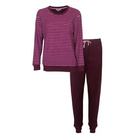 Tenderness Tenderness Dames Pyjama - Badstof - Lange Mouwen - Paars