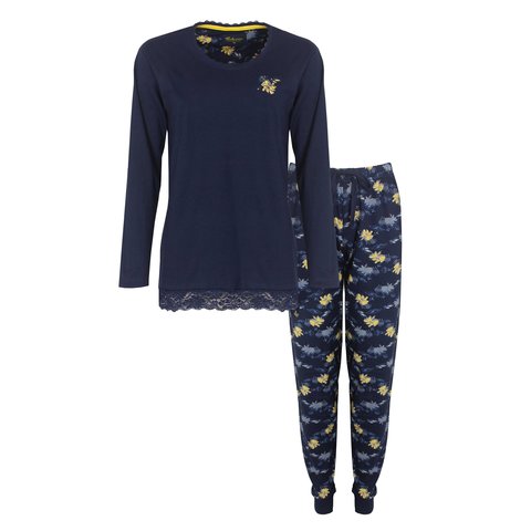 Tenderness Dames Pyjama - Katoen - Blauw