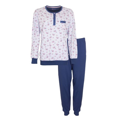 Tenderness Dames Pyjama - Katoen - Licht Blauw