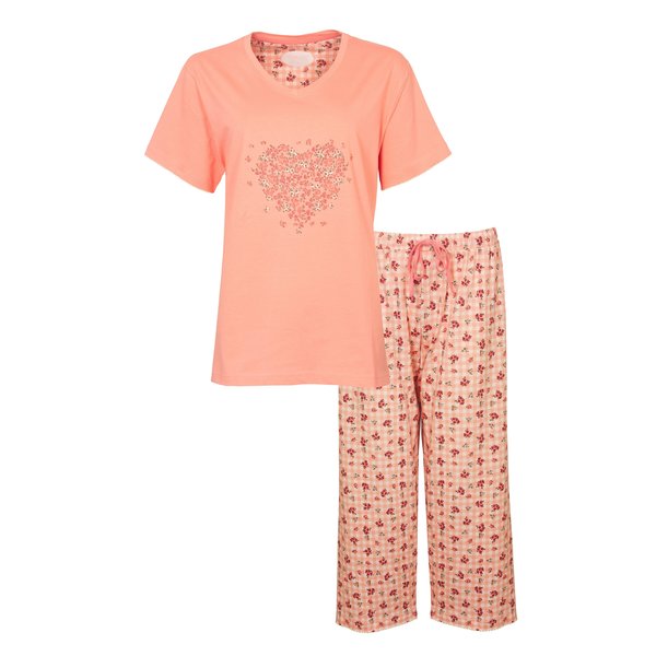 Tenderness Tenderness Dames Pyjama - Katoen - Licht Oranje