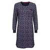 Tenderness Dames Nachthemd - Lange Mouwen - Katoen - Blauw