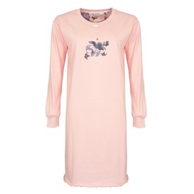 Tenderness Tenderness Dames Nachthemd - Katoen - Ronde Hals - Roze