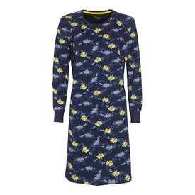 Tenderness Tenderness Dames Nachthemd - Bloemen Dessin - Donker Blauw