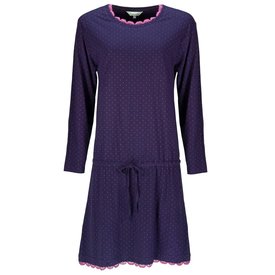 Tenderness Tenderness Dames Nachthemd - Lange Mouwen - Donker Paars