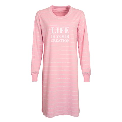 Irresistible Dames Nachthemd - Katoen - Roze