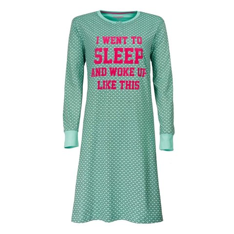 Irresistible Dames Nachthemd - 100% Katoen - Groen