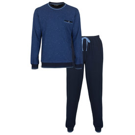 Paul Hopkins Paul Hopkins Heren Pyjama - Katoen - Ronde Hals - Blauw