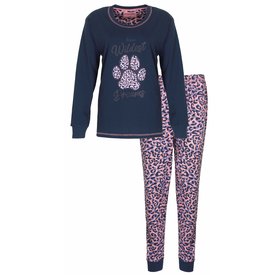 Irresistible Irresistible Dames Pyjama - Katoen - Donker Blauw