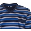 M.E.Q. - Heren Pyjama - Gestreept - Blauw