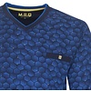 M.E.Q. - Heren Pyjama - 100% Katoen - Blauw
