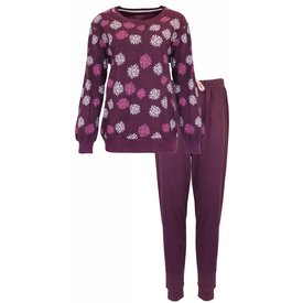 Tenderness Tenderness Dames Pyjama - Katoen - Polo Sluiting - Paars
