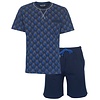 MEQ Heren Shortama - Pyjama Set - 100% Katoen - Blauw