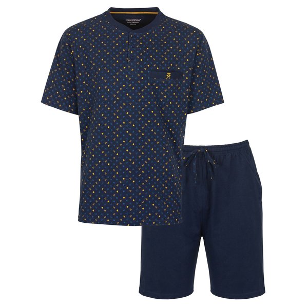 Paul Hopkins Paul Hopkins Heren Shortama - Pyjama Set - 100% Katoen - Blauw