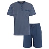 Paul Hopkins Heren Shortama - Pyjama Set - Gestreept - Blauw