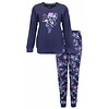 Medaillon Dames Pyjama - Bloemenprint - Blauw