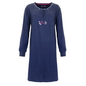 Tenderness Tenderness Dames Nachthemd - 100% Katoen - Blauw