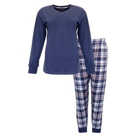 Irresistible Irresistible Dames Pyjama - Flanel - Marine Blauw