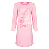 Temptation Dames Nachthemd - Bigshirt - 100% Katoen - Licht Roze