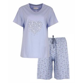 Tenderness Tenderness - Dames Shortama - Pyjama Set - Licht Blauw