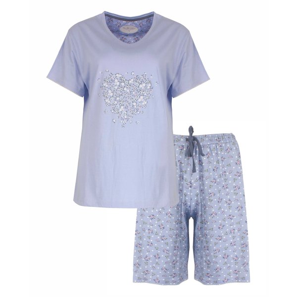 Tenderness Tenderness - Dames Shortama - Pyjama Set - Licht Blauw