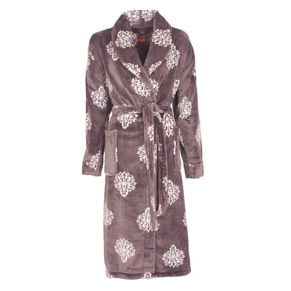 Medaillon Medaillon Dames Badjas - Coral Fleece - Paars