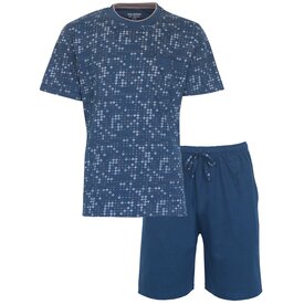 Paul Hopkins Paul Hopkins Heren Shortama - Pyjama Set - 100% Katoen - Blauw