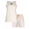 Tenderness Dames Shortama - Pyjama Set - V Hals - Wit