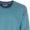 M.E.Q. - Heren Pyjama - Lange mouw - 100% Katoen - Petrol Blauw