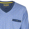 MEPYH1306A MEQ Heren Pyjama Set  Lange mouw - 100% Gekamde Katoen - Licht Blauw