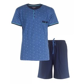 Paul Hopkins Paul Hopkins Heren Shortama - Pyjama Set - 100% Katoen - Licht Blauw
