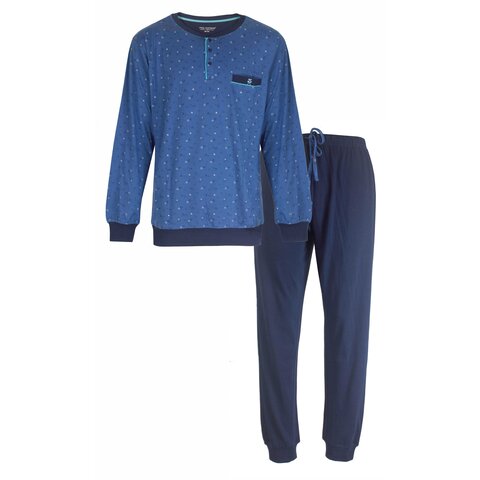 Paul Hopkins - Heren Pyjama - 100% Katoen - Licht Blauw
