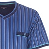 Paul Hopkins Heren Shortama - Pyjama Set - Verticale Streep - 100% Katoen - Blauw