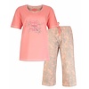 Irresistible - Dames Shortama Pyjama Set – Palm print - 100% Katoen - Roze