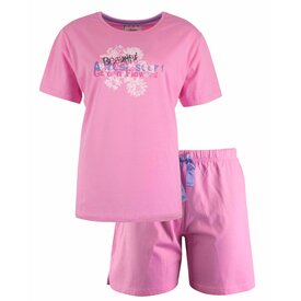 Tenderness Tenderness Dames Shortama - Pyjama Set - Katoen - Roze