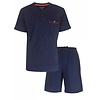Paul Hopkins Heren Shortama - Pyjama Set - 100% Katoen - Donker Blauw