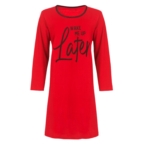 Temptation Dames Nachthemd - Bigshirt - Rood