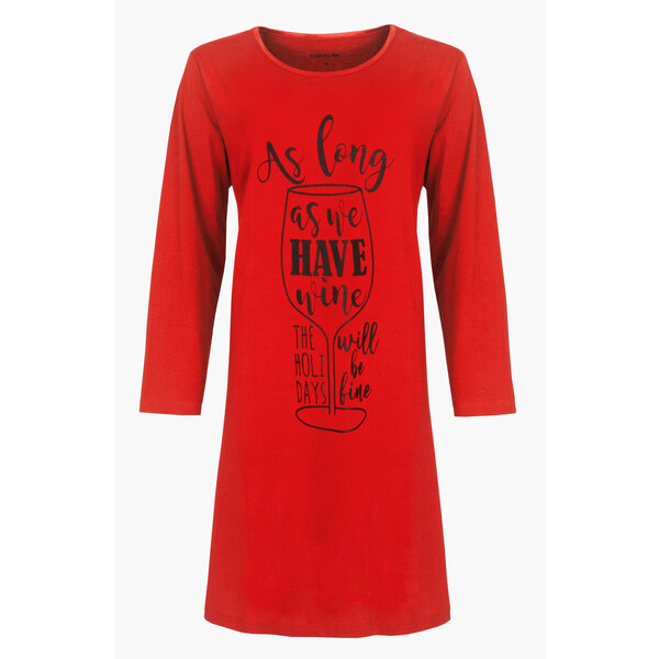 Temptation Temptation Bigshirt - Nachthemd - Rood