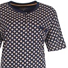 Medaillon Dames Nachthemd - 100% Gekamde Katoen - Blauw