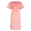 Tenderness Dames Nachthemd - Slaapkleed - Hartjes Print - 100% Katoen - Roze
