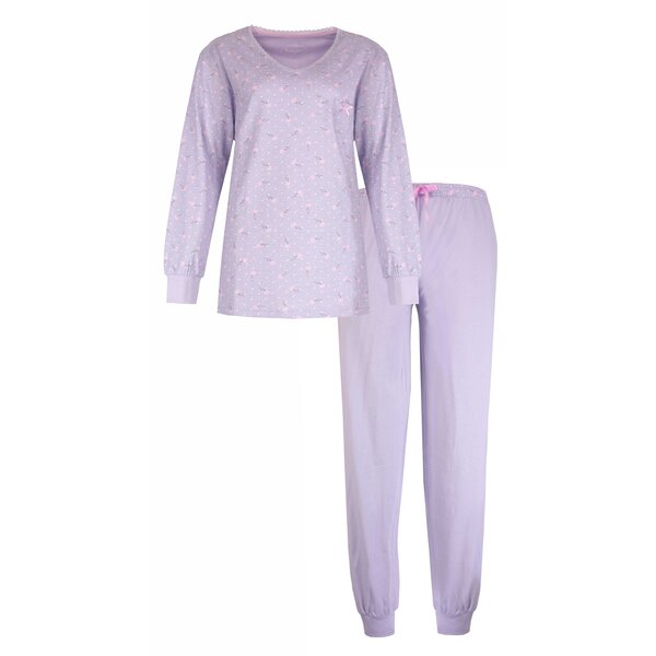 Tenderness Tenderness Dames Pyjama Set - 100% Katoen - Lavendel Lila