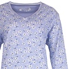 Tenderness Dames Pyjama Set - Bloemetjes print - 100% Gekamde Katoen - Blauw