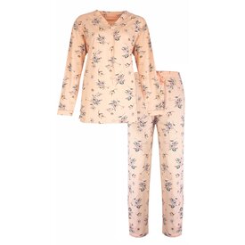 Tenderness TEPYD1323A Dames Pyjama Set Tenderness – meer kleurige gebloemde print - 100% Gekamde Katoen –Roze.