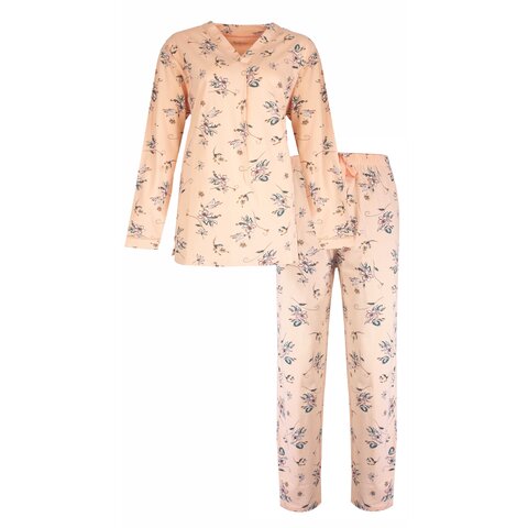 Tenderness Dames Pyjama Set - 100% Gekamde Katoen - Roze