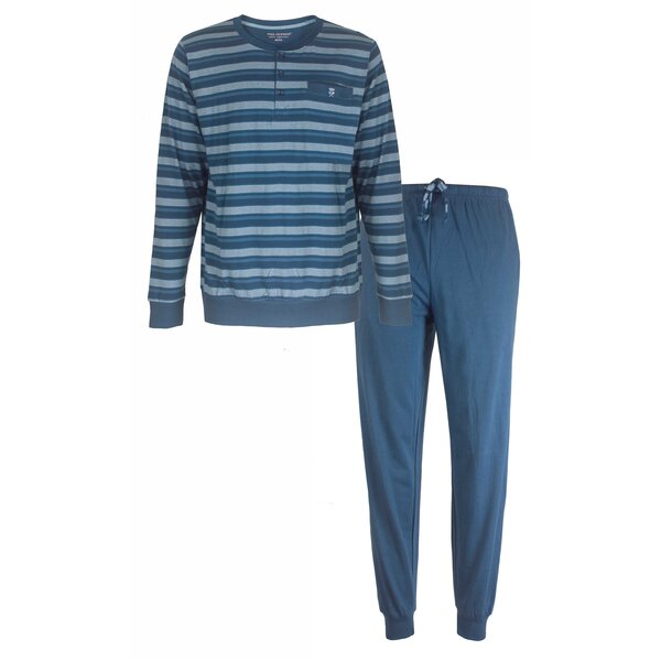 Paul Hopkins Paul Hopkins - Heren  Pyjama - 100% Katoen - Jeans Blauw