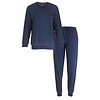 Paul Hopkins - Heren Pyjama - 100% Katoen - Donker Blauw