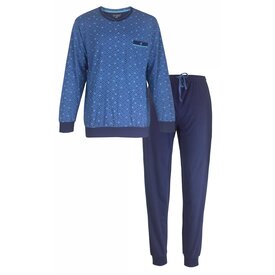 Paul Hopkins Paul Hopkins Heren Pyjama - Katoen - Nachtkleding - Blauw