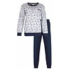 Tenderness-Dames Pyjama-Fleece-Bloemetjes-Licht Blauw.