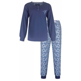 Tenderness Tenderness Dames Pyjama - Katoen - Indigo Blauw