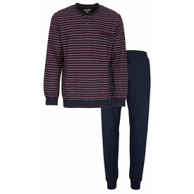 Paul Hopkins Paul Hopkins Heren Pyjama - Polo sluiting -  Donker Blauw