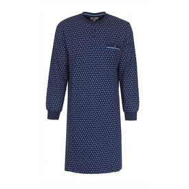 Paul Hopkins Paul Hopkins - Heren  Nachthemd - Polo Sluiting - Navy Blauw.